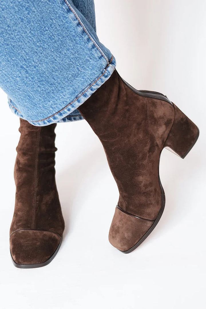 Maison| Square toe heeled boots