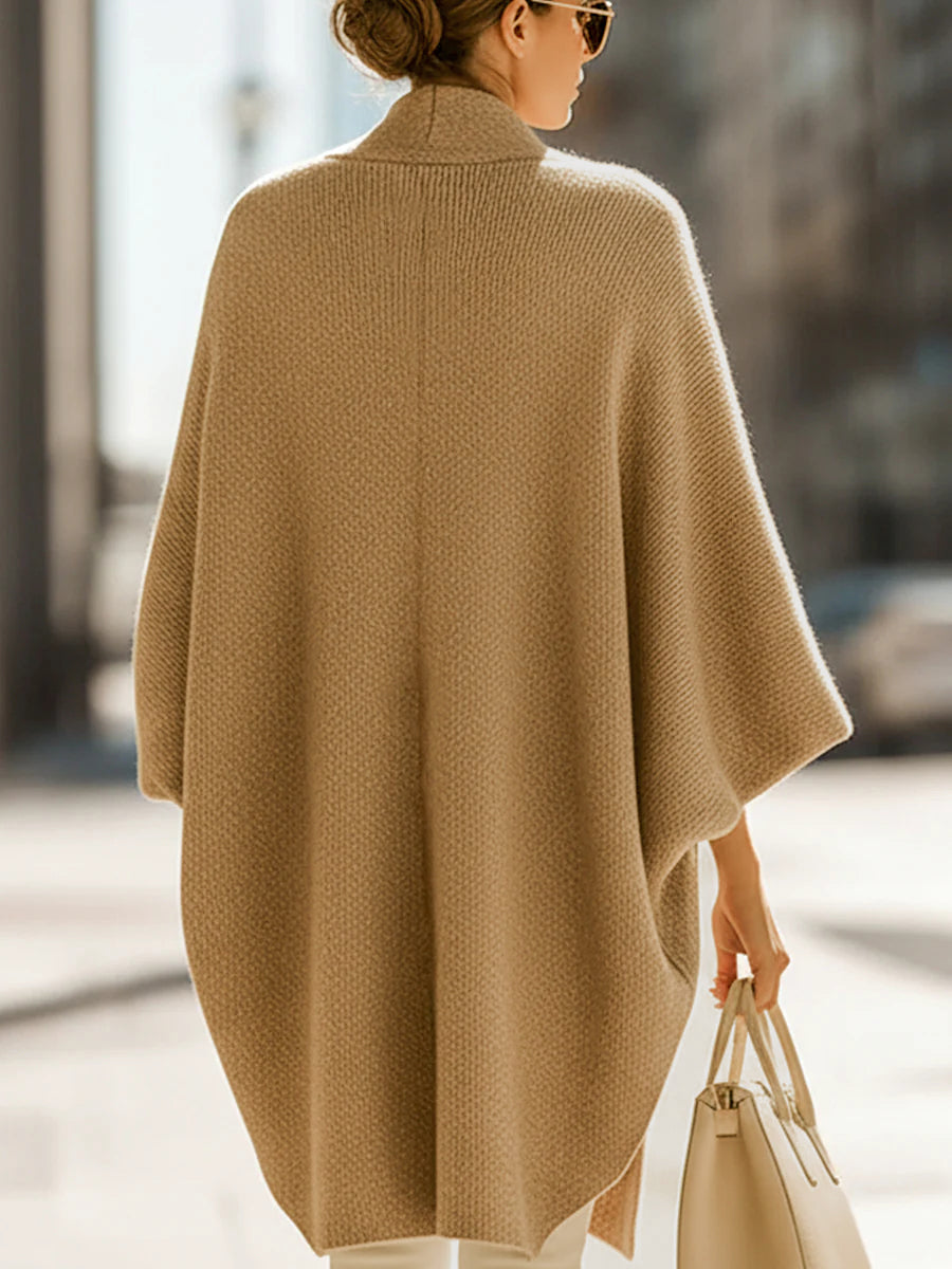 Sand Beige Oversized Knit Cardigan