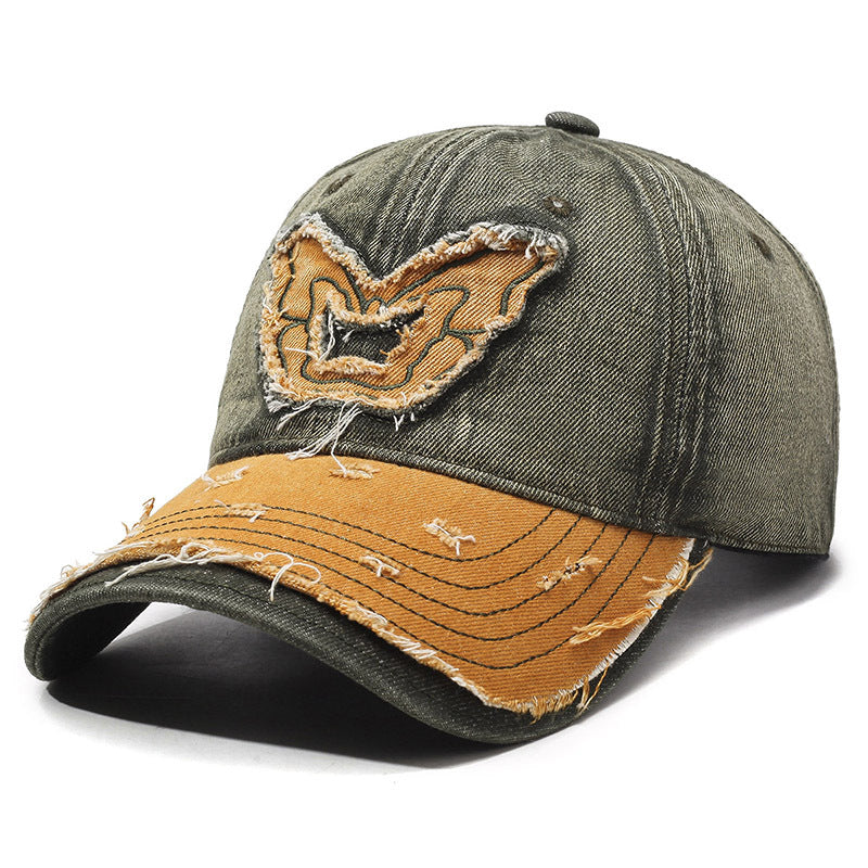 Retro Wings Denim Baseball Cap