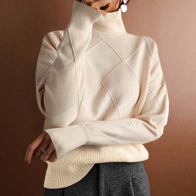 Maison™ | Textured Turtleneck Knit Sweater