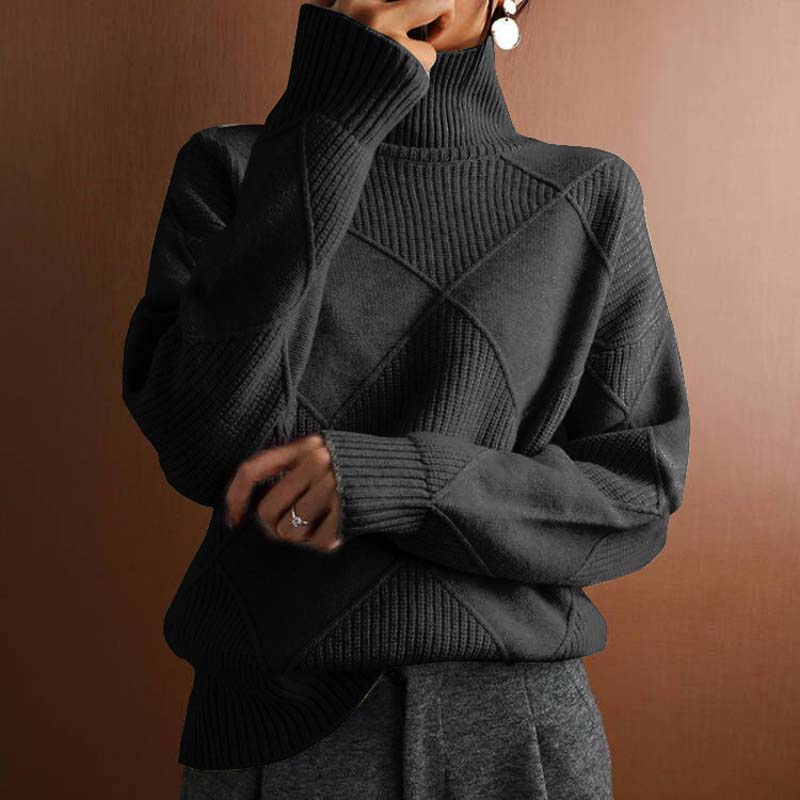 Maison™ | Textured Turtleneck Knit Sweater