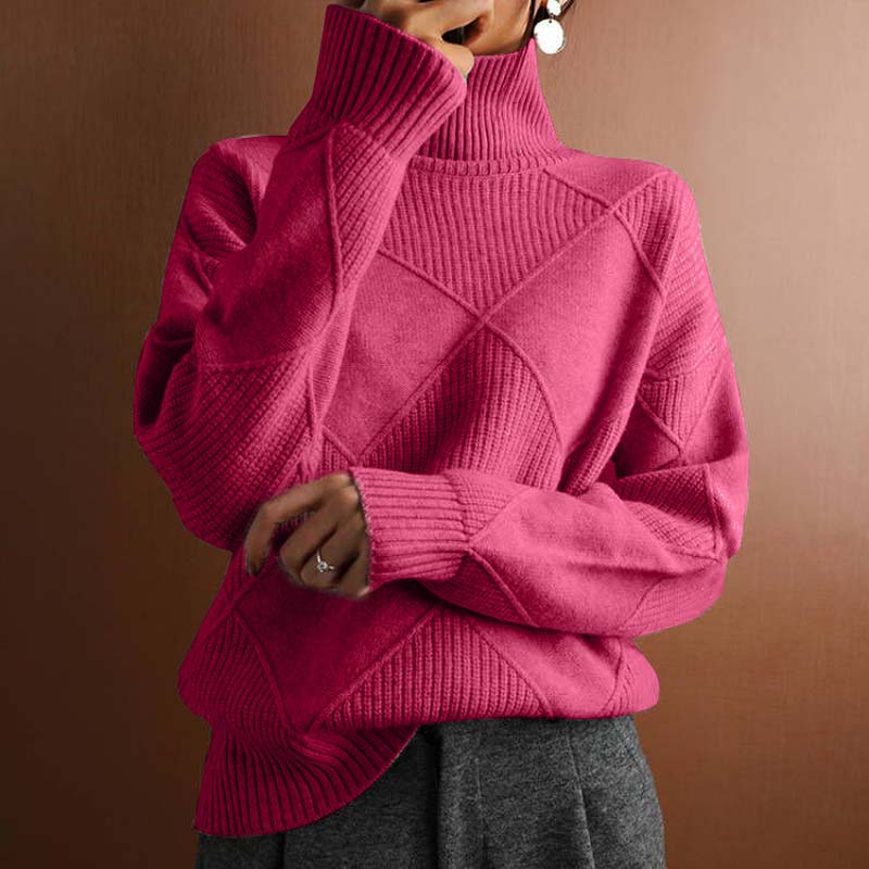 Maison™ | Textured Turtleneck Knit Sweater