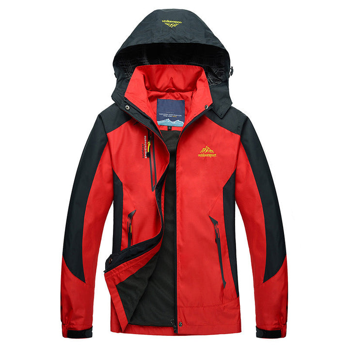 Outdoor Waterproof Jacket with Removable Hood for Women