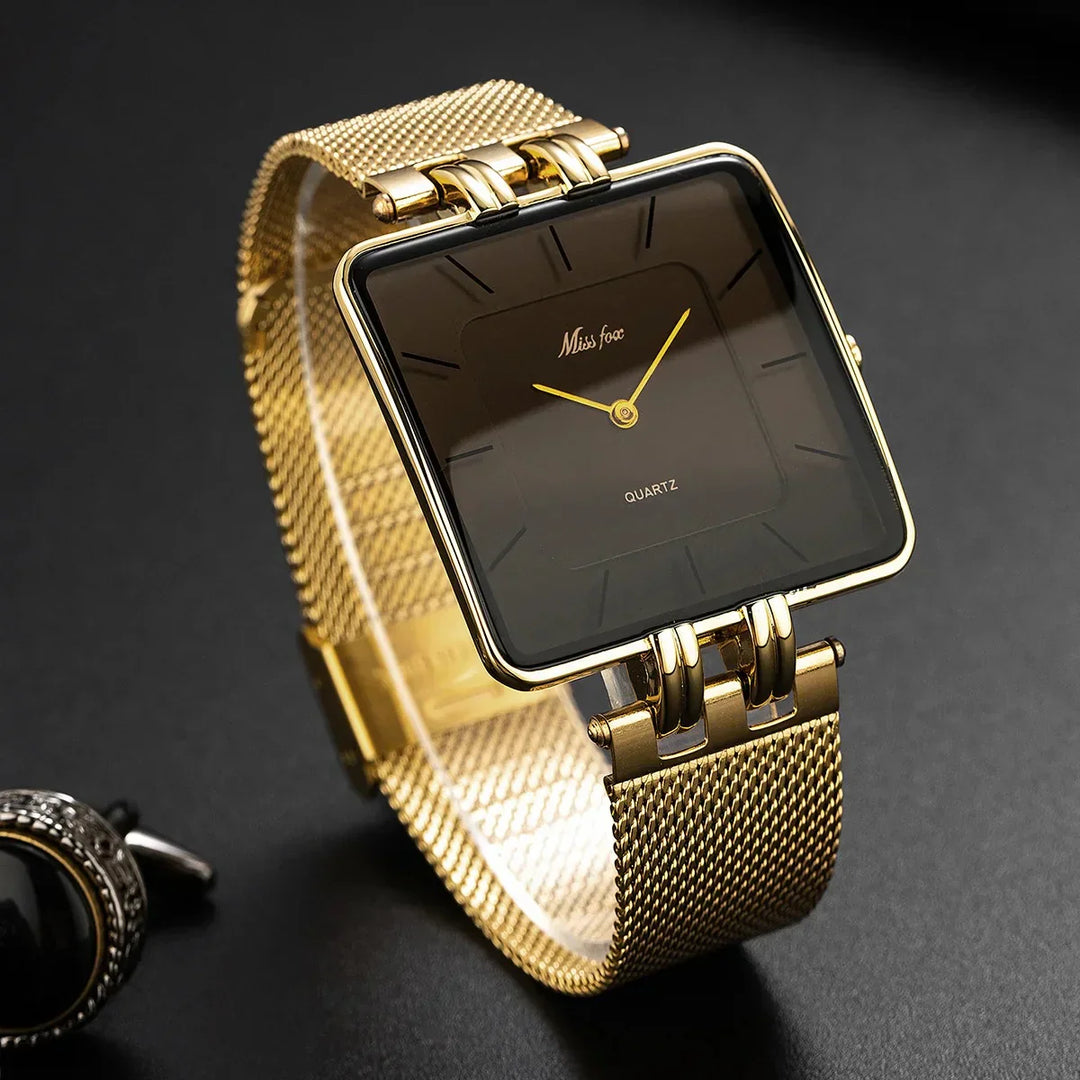 Statement Bold Gold Mesh Watch