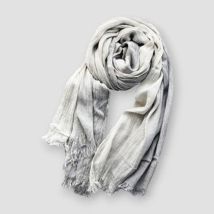 Two Tone Textured Fringe Scarf