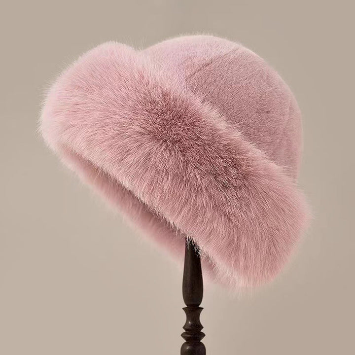 Thick Fuzzy Brimless Elegant Fur Hat for Women