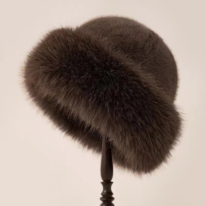 Thick Fuzzy Brimless Elegant Fur Hat for Women